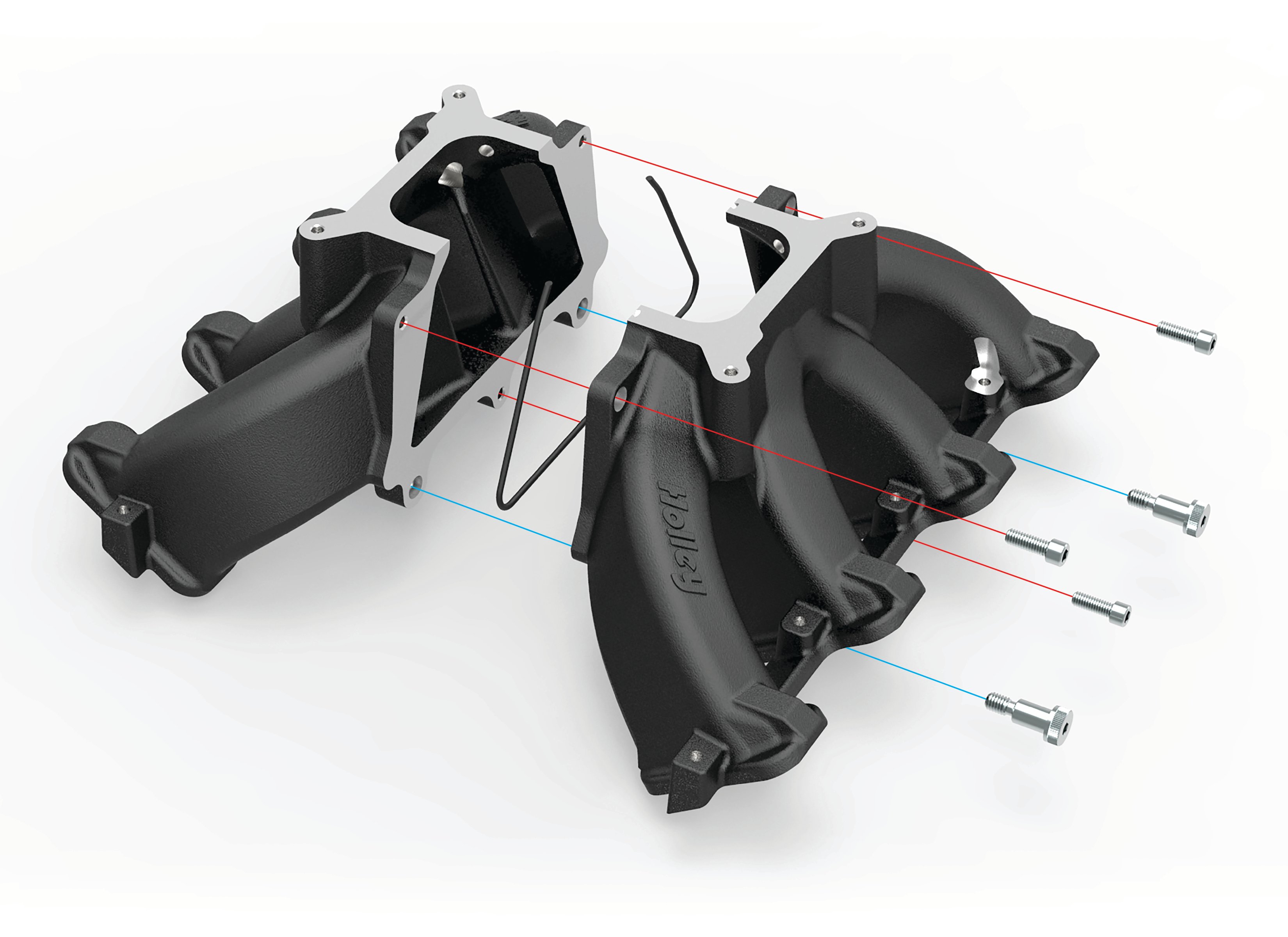 300-255BK Holley Holley Single Plane EFI Split-Design Race Intake Manifold- GM LS1/LS2/LS6- Black