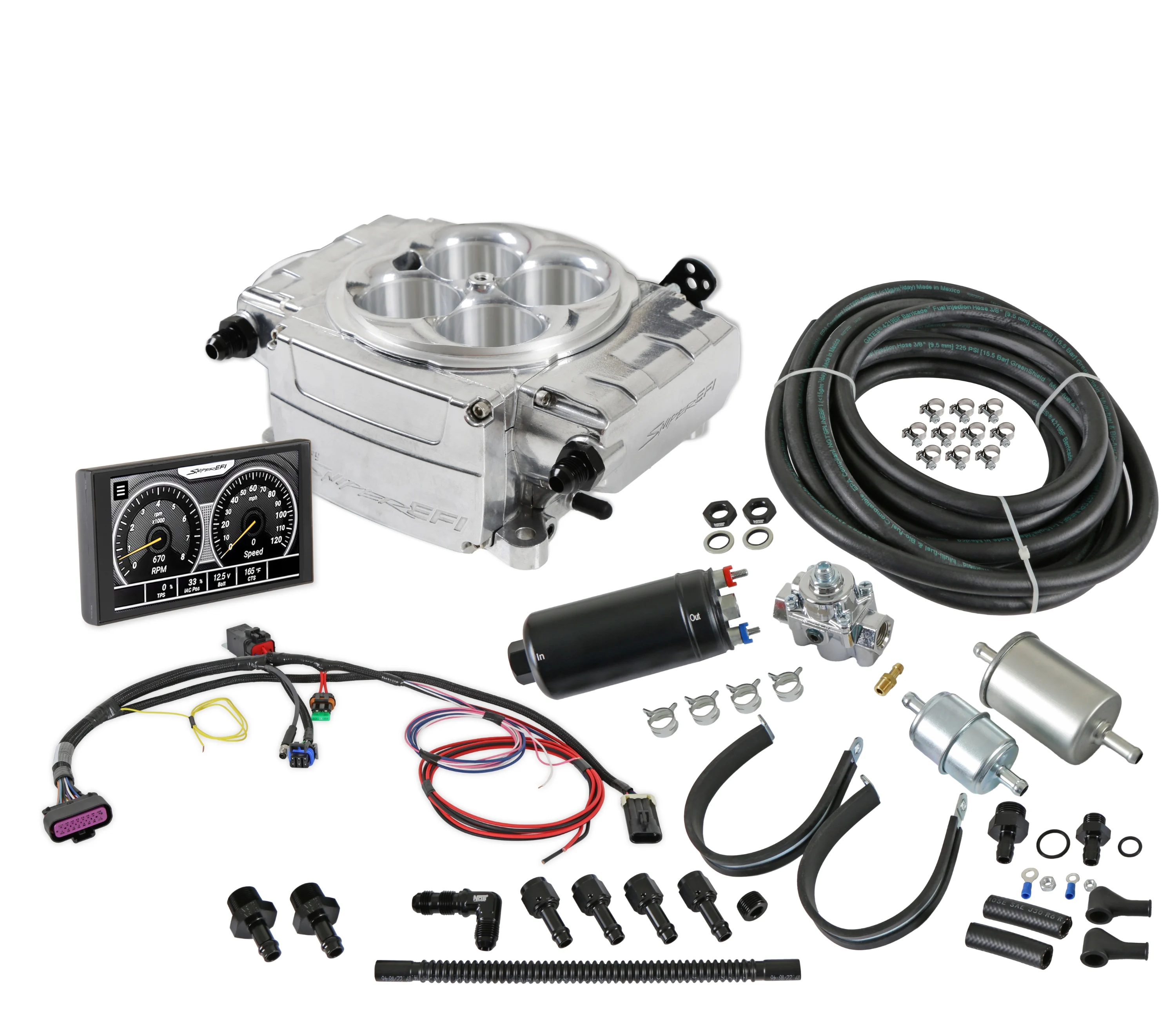 550-510-5XK Holley Holley Sniper 2 EFI. Shiny. 5" Display. Master Kit