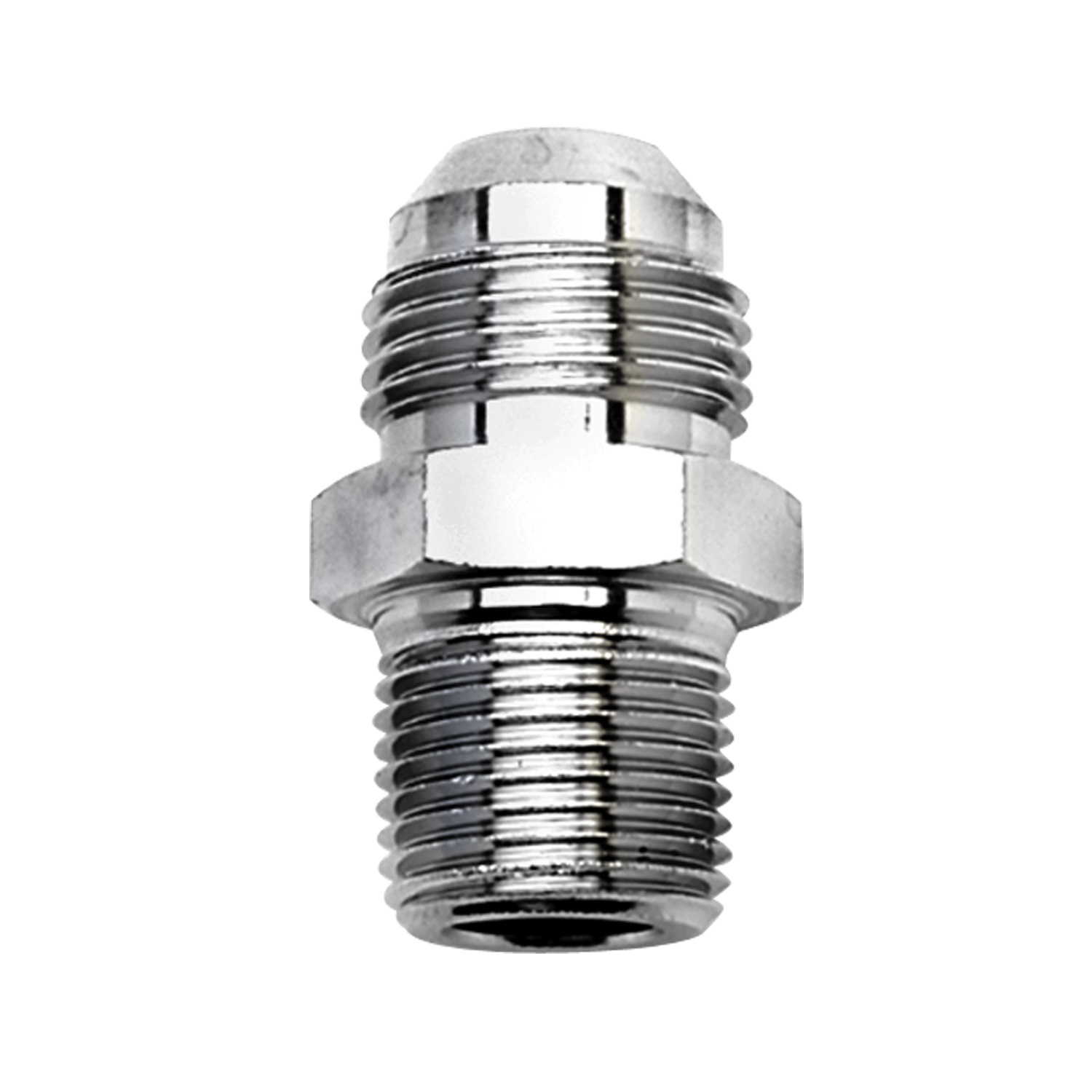 660482 Russell AN Flare To NPT Pipe Fitting, Straight, Stainless Steel