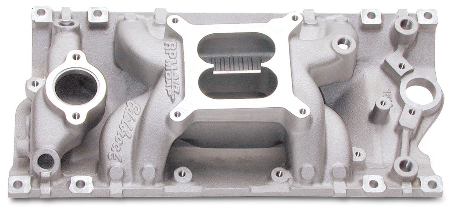 7516 Edelbrock RPM Air Gap Manifold, Chevrolet Small Block, 96-up Vortec