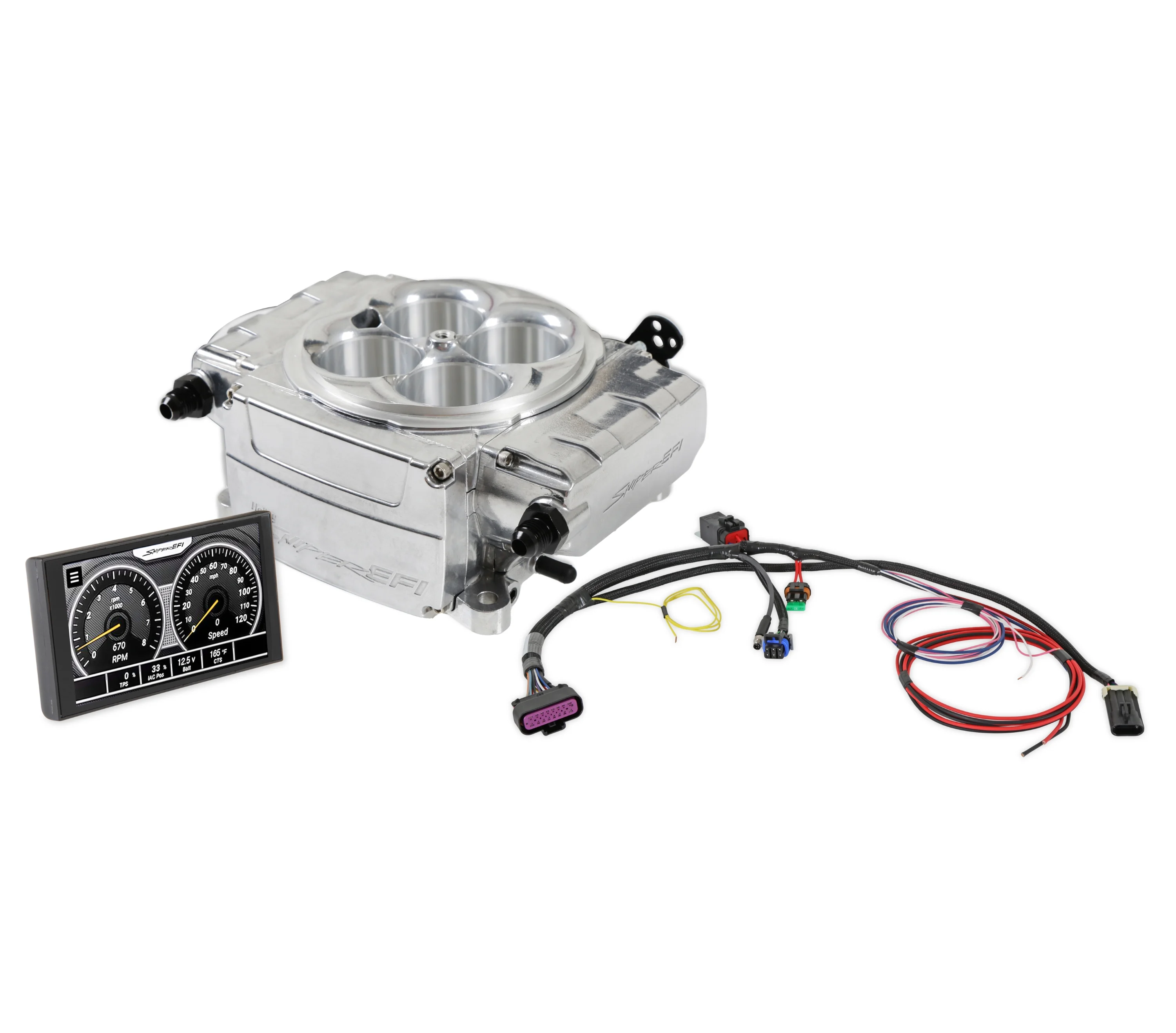 550-510-5XX Holley Holley Sniper 2 EFI. Shiny. Base Kit. 5" Display
