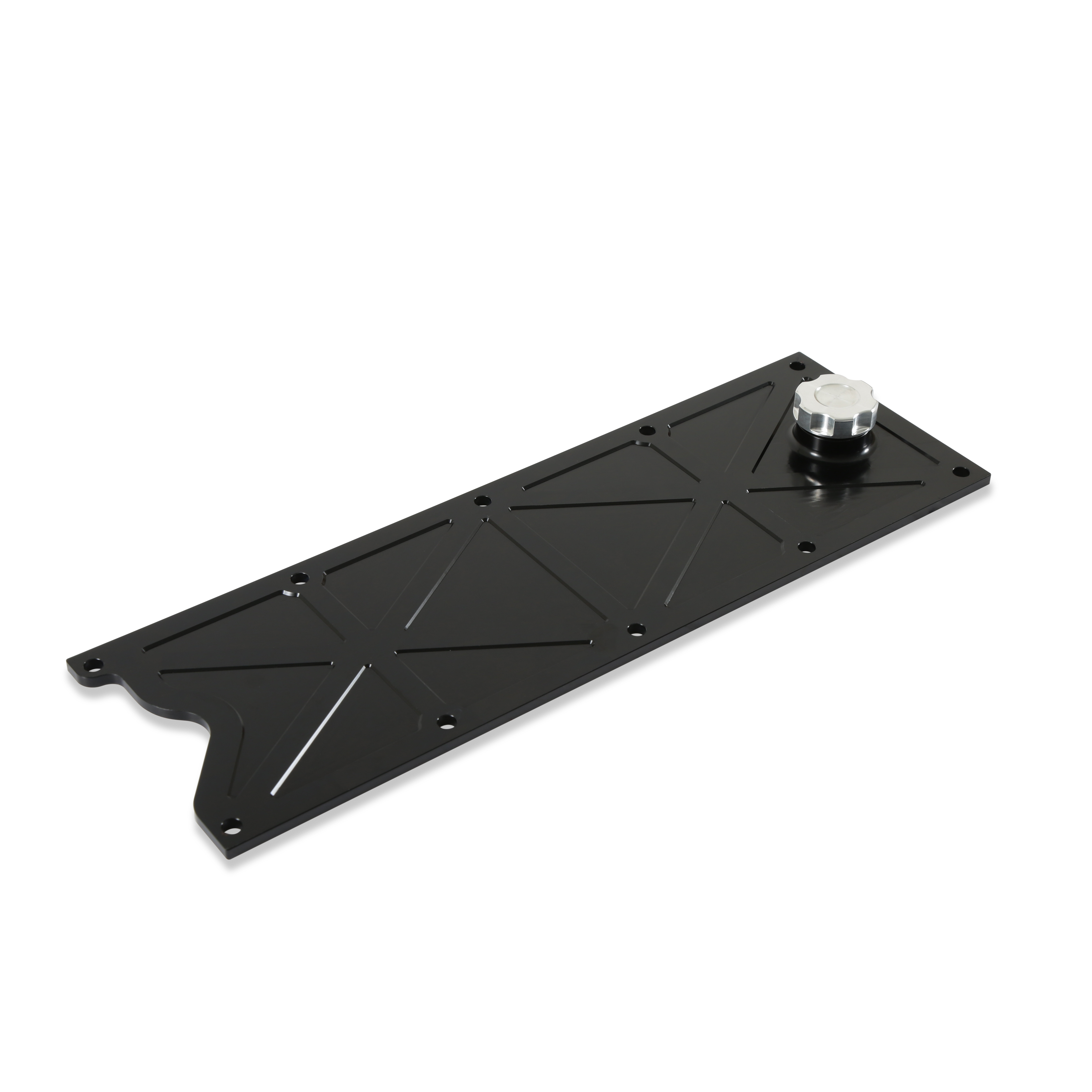 241-369 Holley Holley LS Valley Cover with Oil Fill - Black Billet