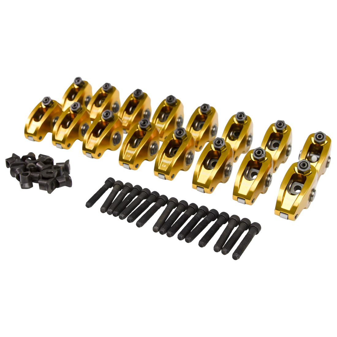 19054-16 COMP Cams Rocker Arms, Ford Small Block, Ultra-Gold ARC Aluminum, 5/16" Stud, 1.7:1 Ratio, Set of 16