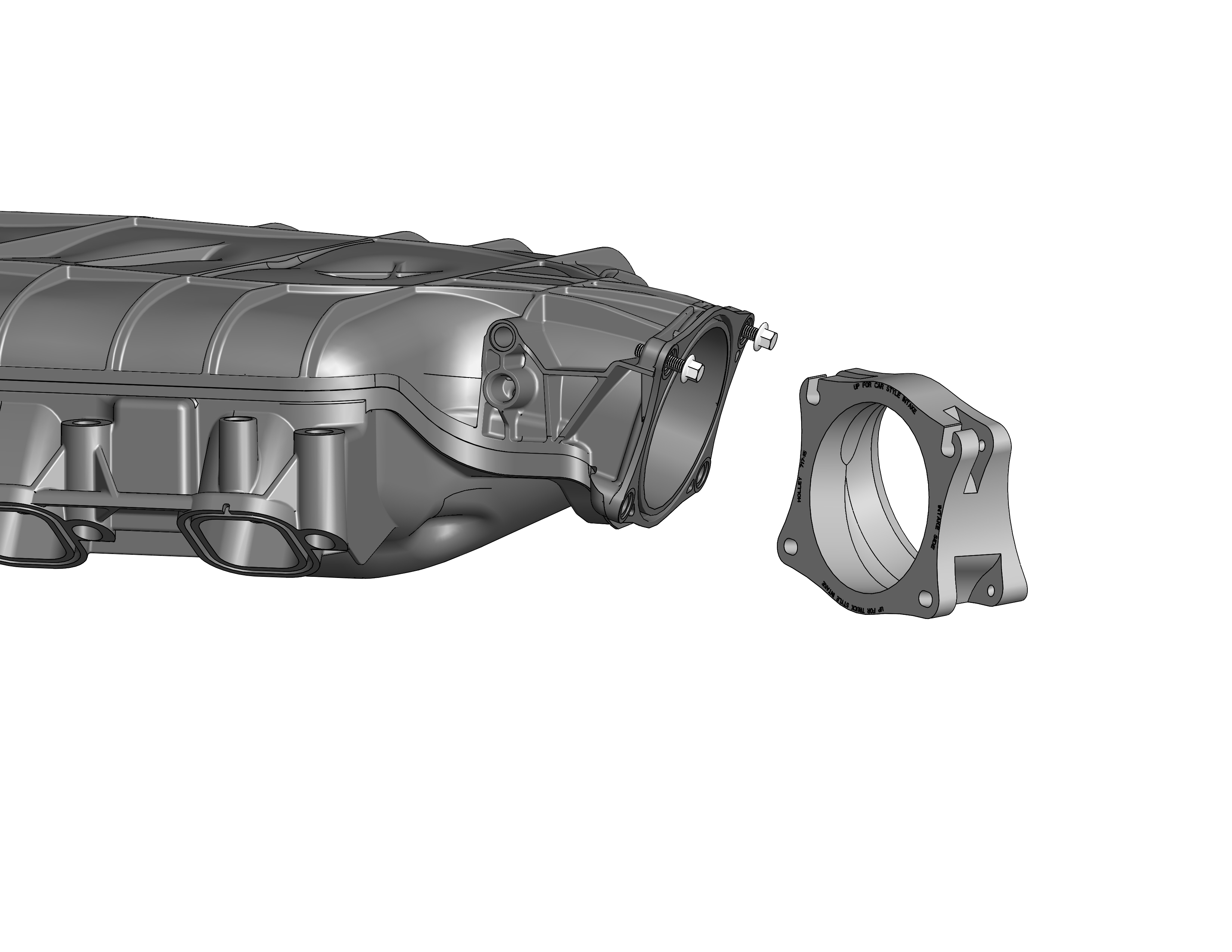 717-15 Holley Throttle Body Angle Adapter - for GM LS and LT. and LT4 Intakes