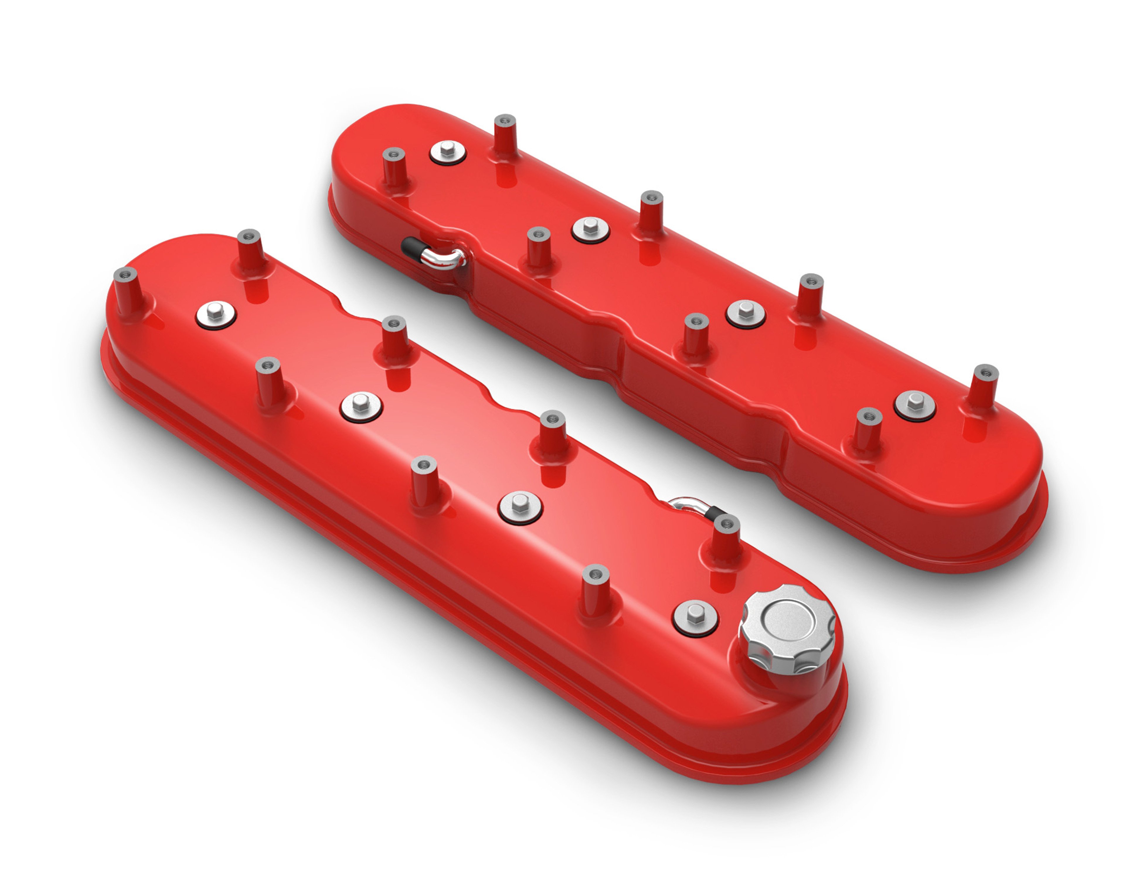 241-113 Holley Tall LS Valve Covers - Gloss Red