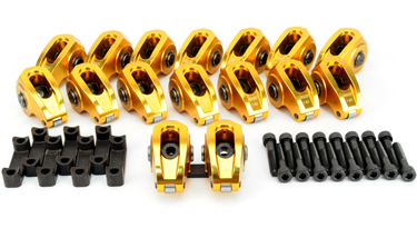 19029-16 COMP Cams Rocker Arms, Chevrolet LS3/L76/L92/L99, Ultra-Gold ARC Aluminum, Pedestal, 1.82:1 Ratio, Set of 16