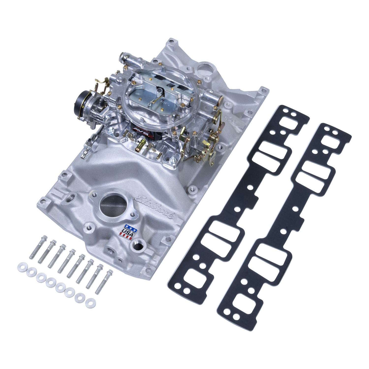 Performer 650cfm Manifold/Carb Kit, Chevrolet Small Block, Vortec 96-up