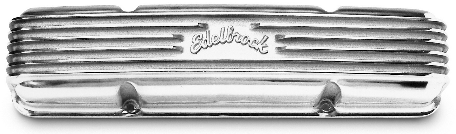 4145 Edelbrock Valve Cover, Classic Series, Chevrolet Small Block, No Breather Holes