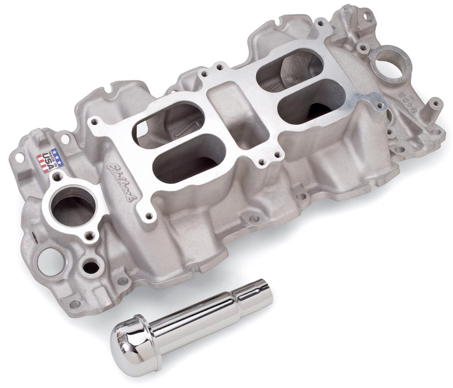 5409 Edelbrock Performer RPM Dual-Quad Manifold, Chevrolet 348/409 'W' Big Block, Large Port