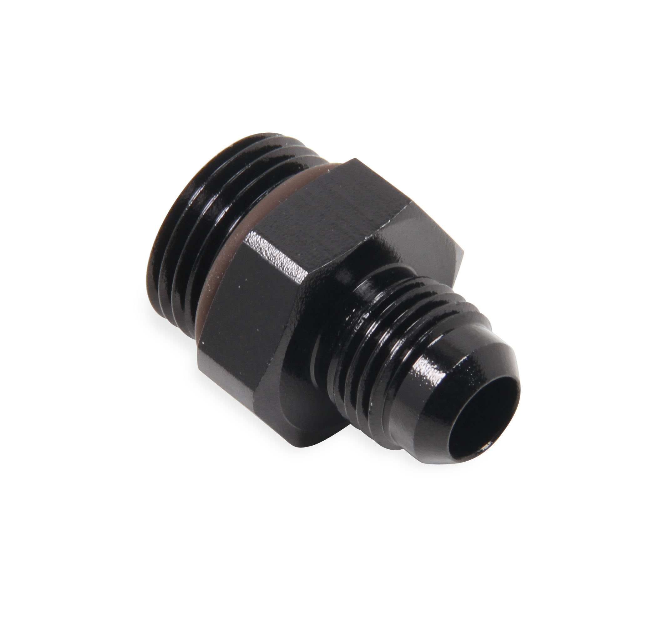 26-157 Holley Adapter, Black - 6AN To 8AN O-ring