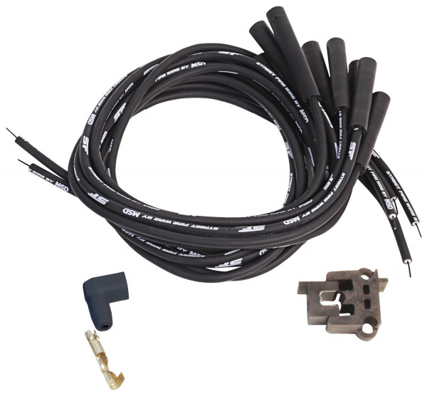 Street Fire Wire Set, Universal V8, Straight Plug, HEI & Socket