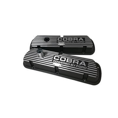 Valve Covers, Cobra Series, Ford Small Block, With Cobra Solid Logo