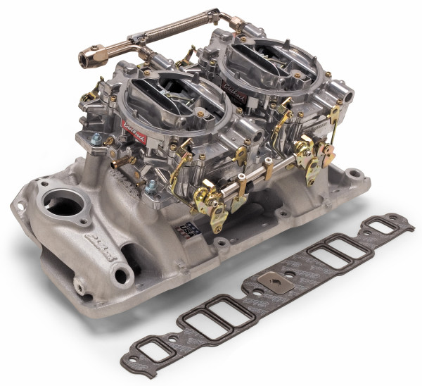 Performer RPM Dual-Quad 500cfm's Manifold/Carbs Kit, Chevrolet 348-409 W-Series