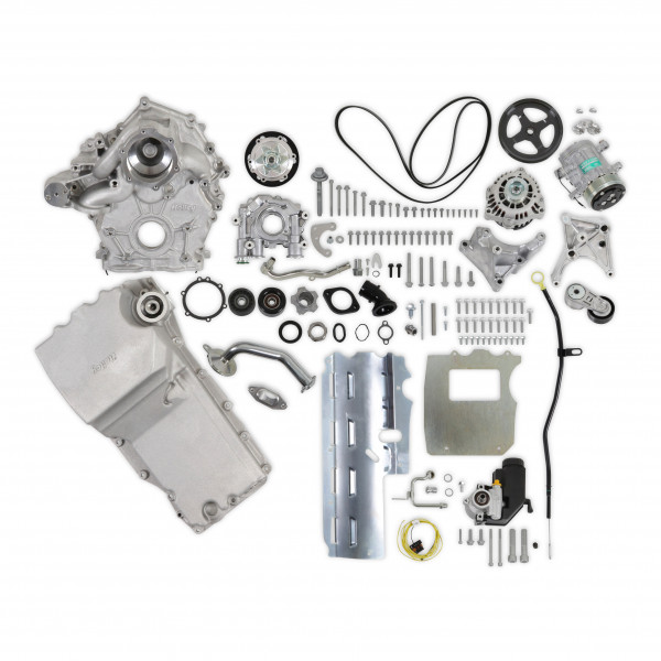 Holley Godzilla High-Mount Accessory Drive - With Holley Swap Oil Pan and Pump - Complete Kit
