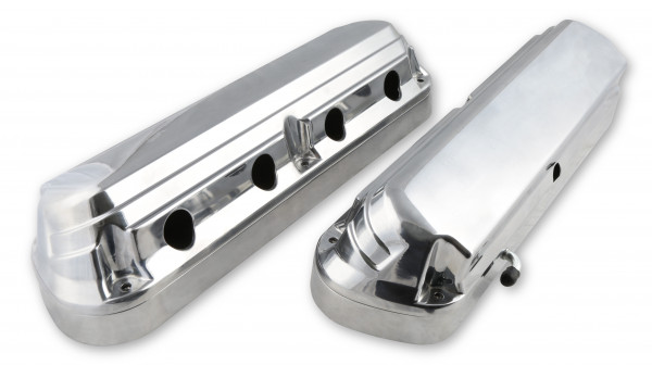 Holley 2-Piece Ford Style Valve Cover - Gen III/IV LS - Polished
