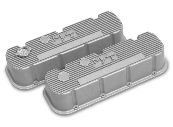 Tall M/T Valve Covers for Big Block Chevy Engines - Natural Cast Finish